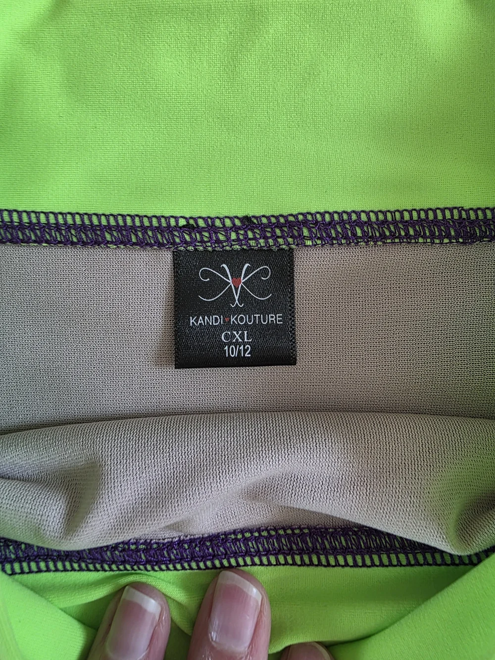 Kandi Kouture Neon Purple, Orange & Green Two-Piece Activewear Set